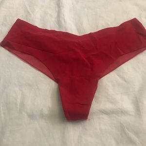 Victoria’s Secret red thong panty in red